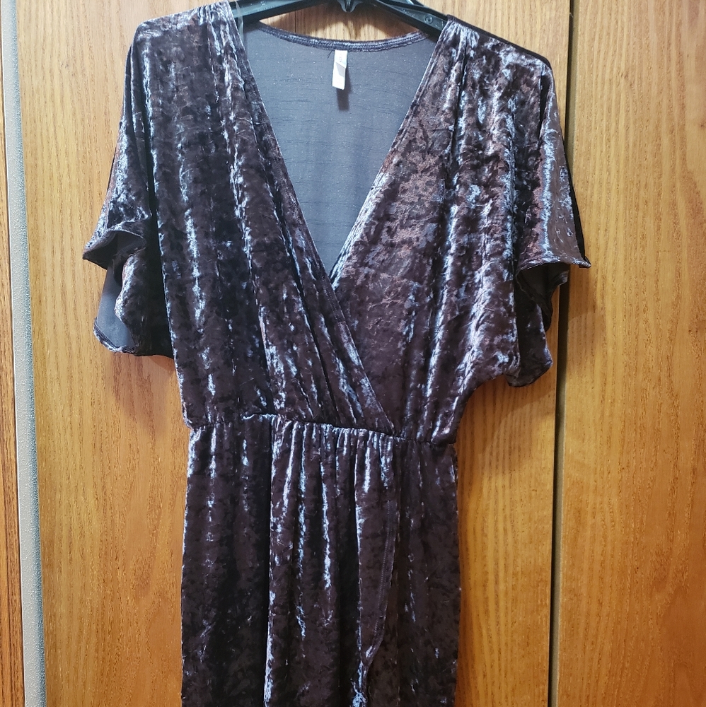 Xhilaration black velour dress